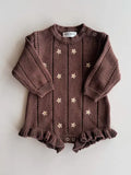 Embroidered Pointelle Romper